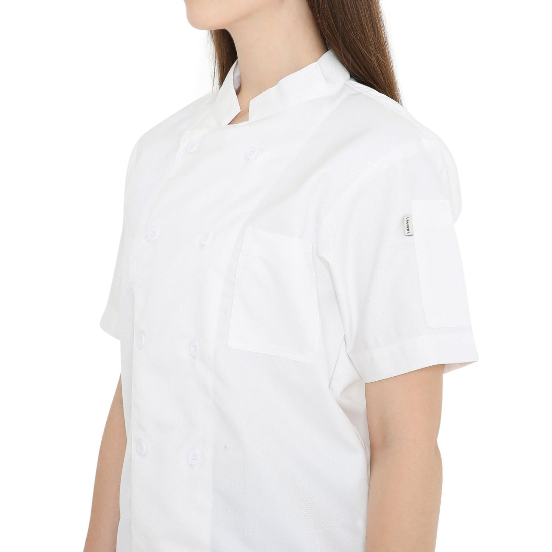 Basic Unisex Half Sleeve Chef Coat (White) - Free Embroidery - Uwears®