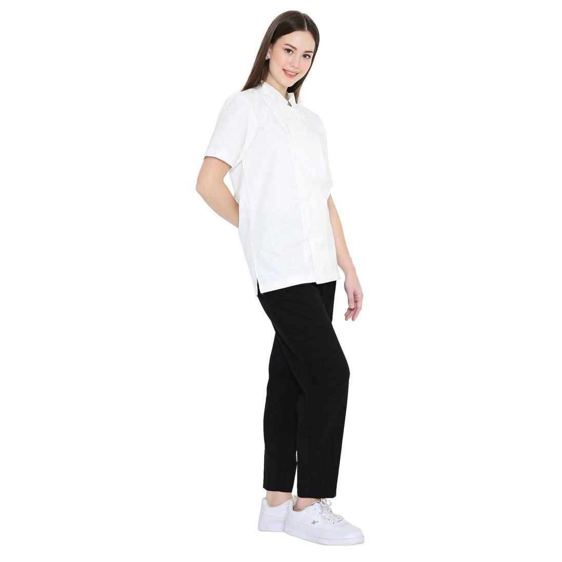 Basic Unisex Half Sleeve Chef Coat (White) - Free Embroidery - Uwears®
