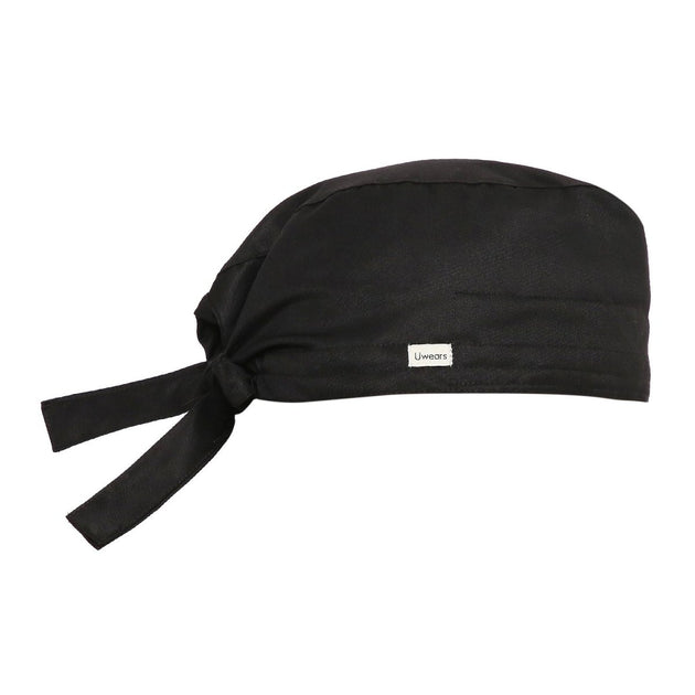 Black Chef Cap Cotton (Free Embroidery) - Uwears®