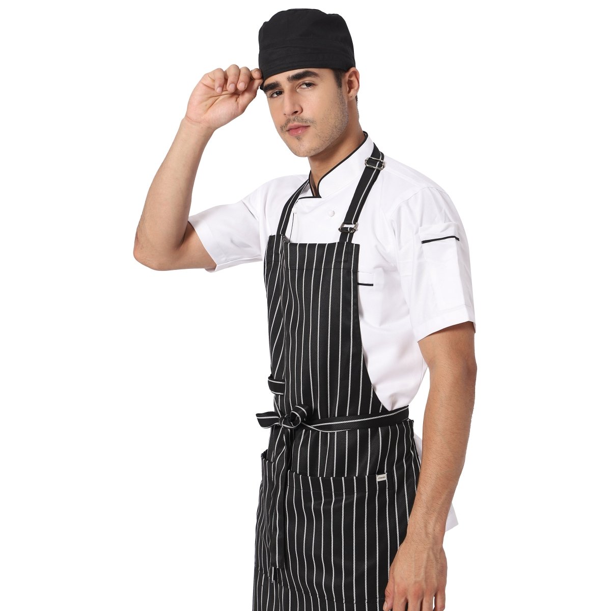 Chef Chaps Black Cotton Chef Cap | Kitchen Uniform | Uwears