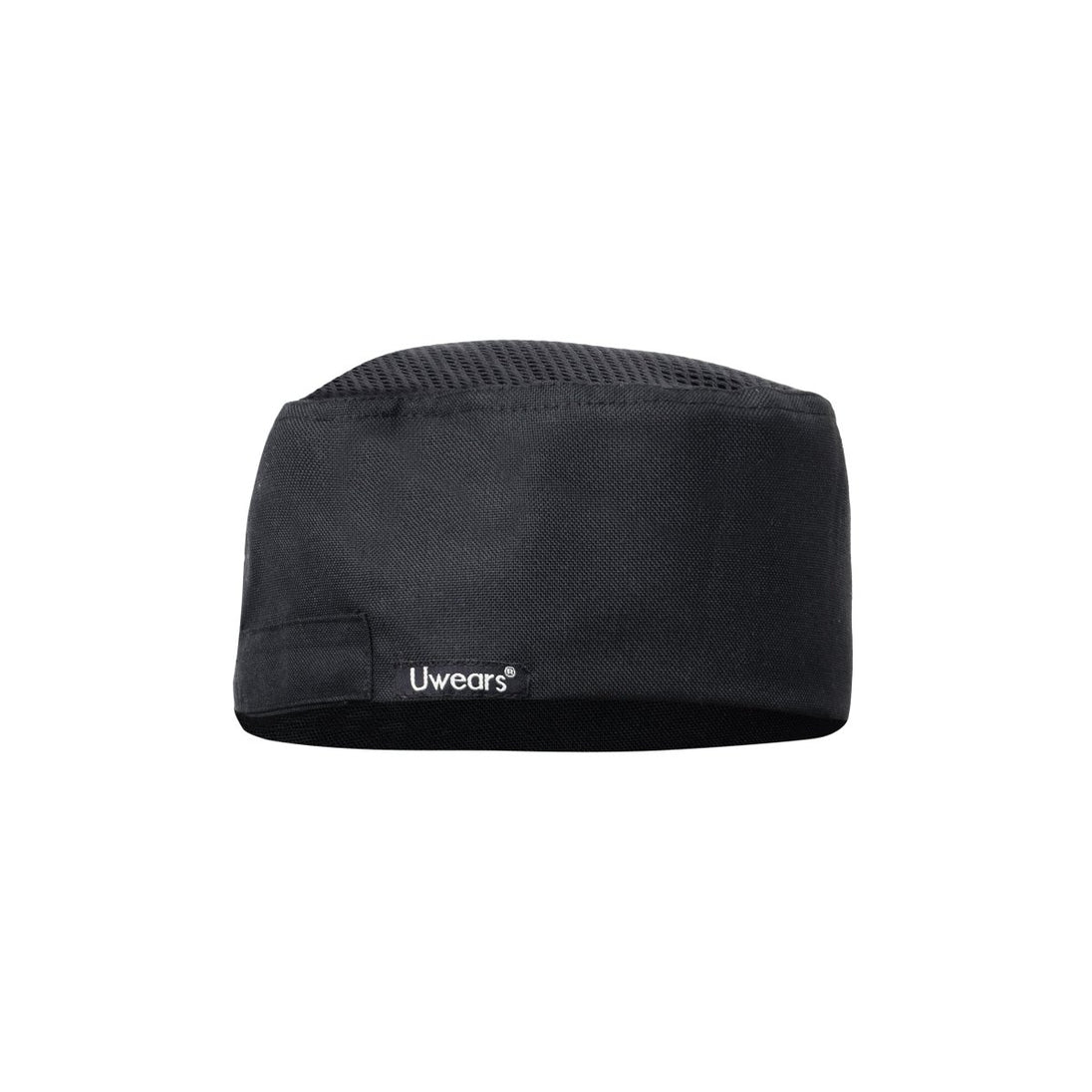 Black Mesh Chef Cap Cotton (Free Embroidery) - Uwears®