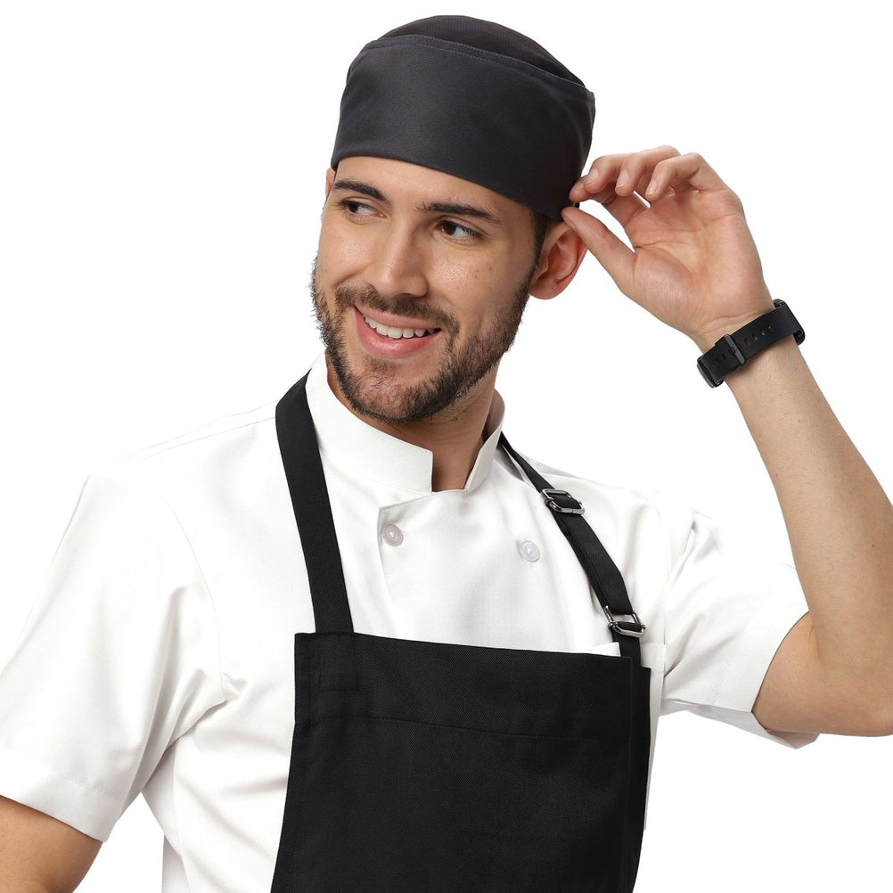 Black Mesh Chef Cap | Breathable Kitchen Uniform | Uwears