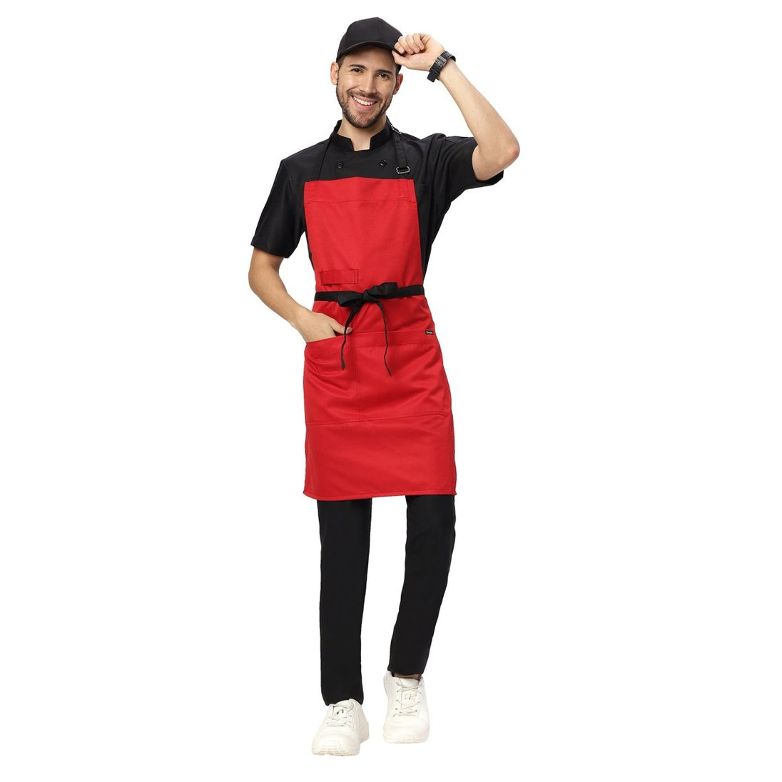 Black Peak Cap for Service & Waiters - Uwears®