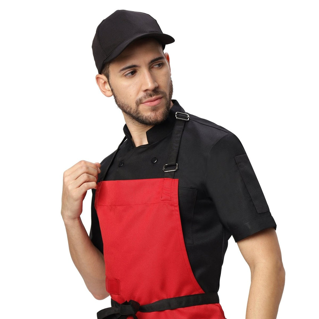 Black Peak Cap for Service & Waiters - Uwears®
