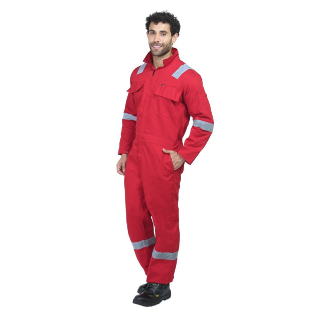Boiler Suit Coverall with Reflective Tape 240GSM, 100% cotton - Uwears®
