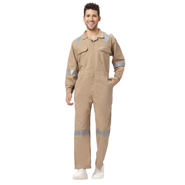 Boiler Suit Coverall with Reflective Tape 240GSM, 100% cotton - Uwears®
