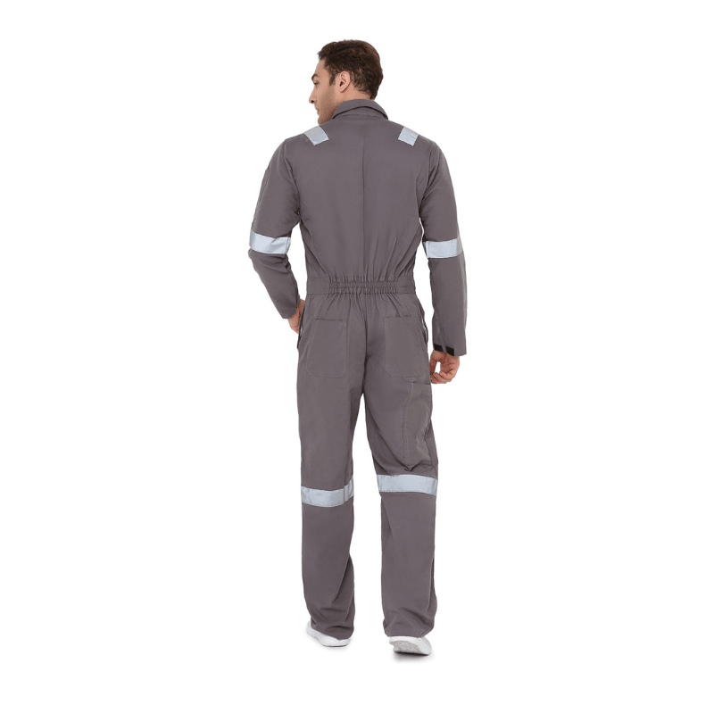 Boiler Suit Coverall with Reflective Tape 240GSM, 100% cotton - Uwears®