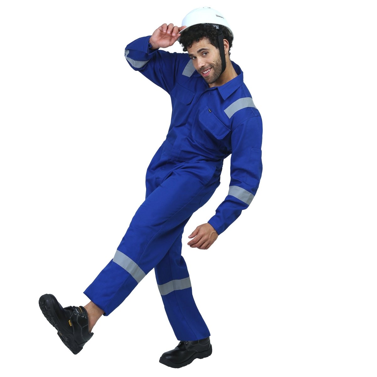 Boiler Suit Coverall with Reflective Tape 240GSM, 100% cotton - Uwears®
