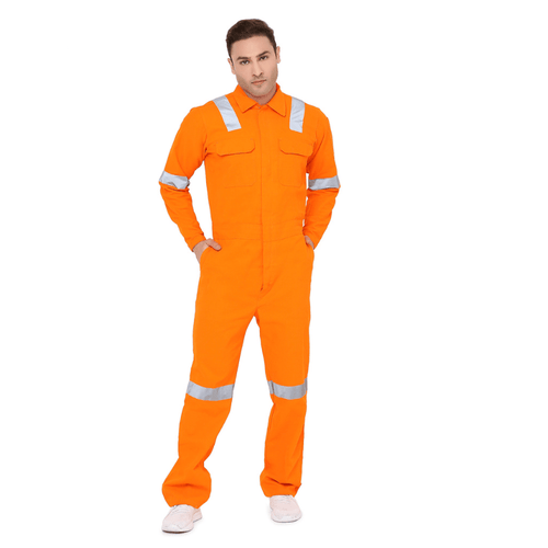 Boiler Suit Coverall with Reflective Tape 240GSM, 100% cotton - Uwears®