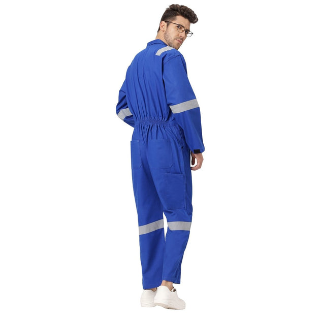 Boiler Suit Coverall with Reflective Tape 240GSM, 100% cotton - Uwears®