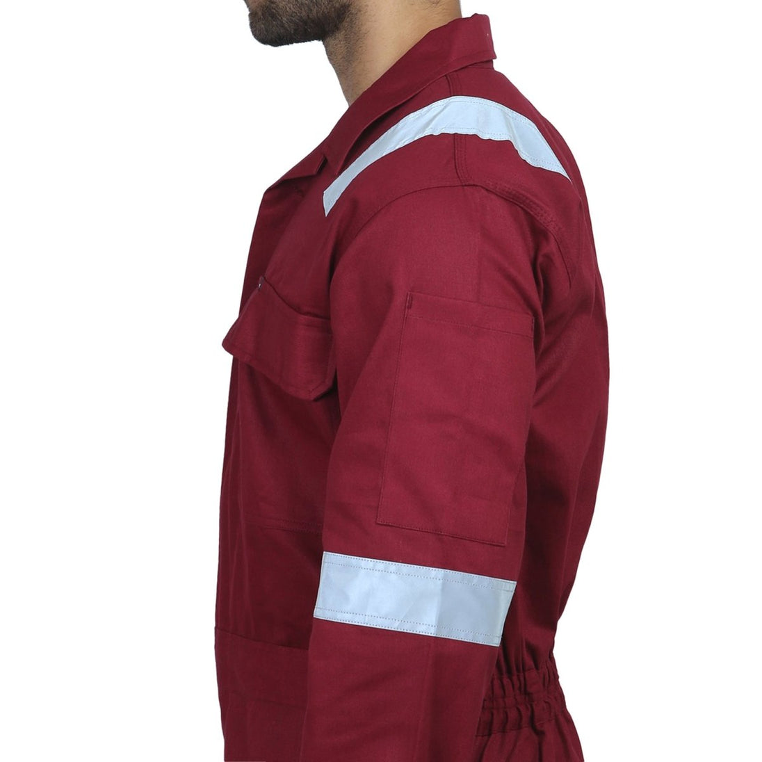 Boiler Suit Coverall with Reflective Tape 240GSM, 100% cotton - Uwears®