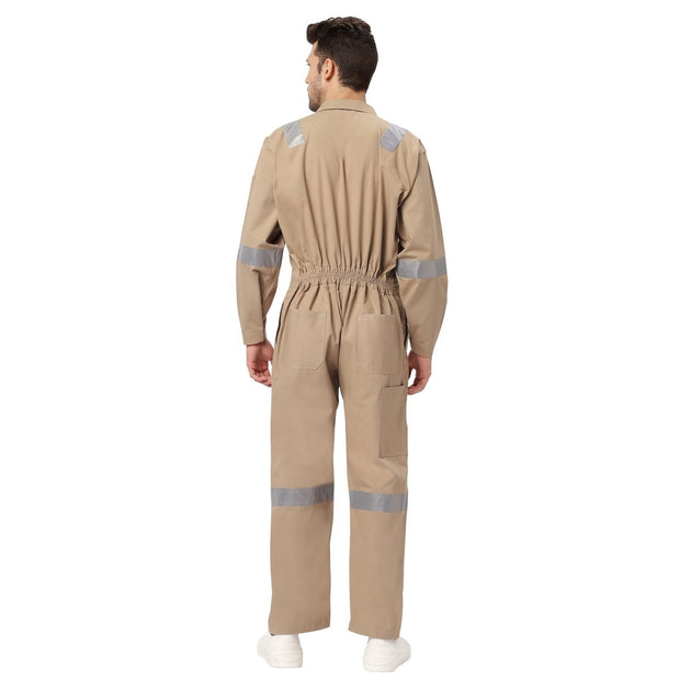 Boiler Suit Coverall with Reflective Tape 240GSM, 100% cotton - Uwears®