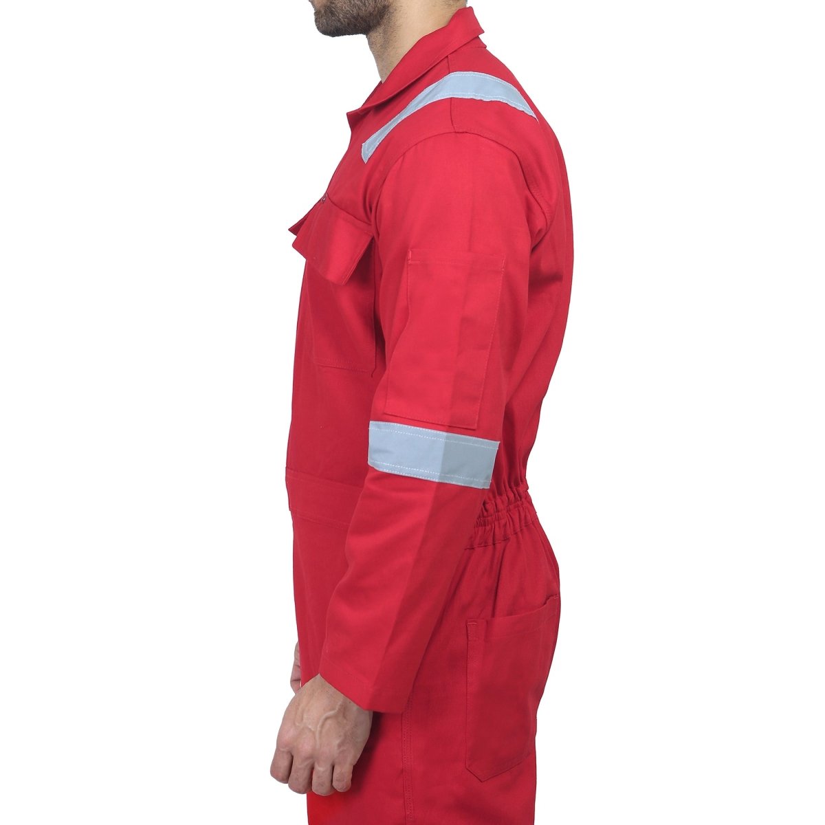Boiler Suit Coverall with Reflective Tape 240GSM, 100% cotton - Uwears®