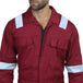 Boiler Suit Coverall with Reflective Tape 240GSM, 100% cotton - Uwears®