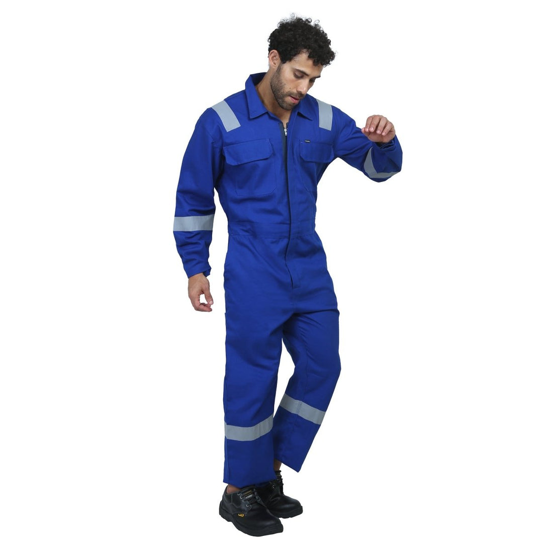 Boiler Suit Coverall with Reflective Tape 240GSM, 100% cotton - Uwears®