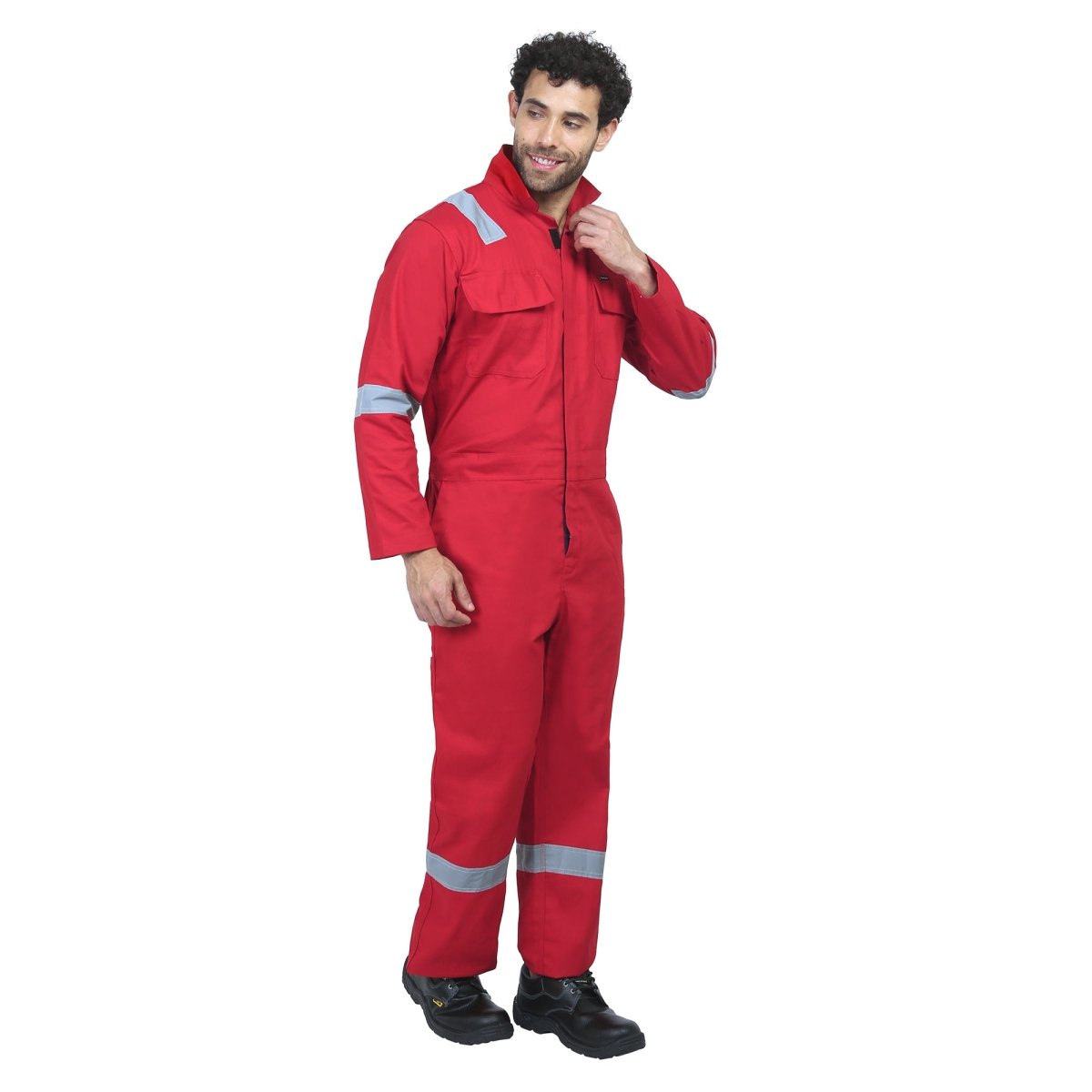Boiler Suit Coverall with Reflective Tape 240GSM, 100% cotton - Uwears®