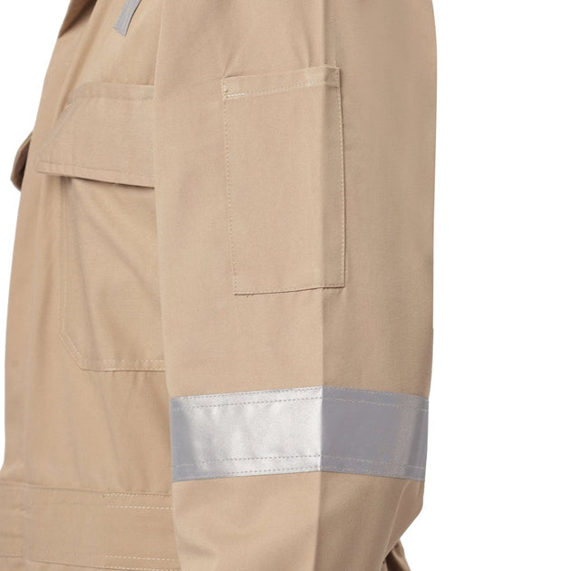 Boiler Suit Coverall with Reflective Tape 240GSM, 100% cotton - Uwears®