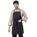 Classic Apron with Leather Strap (Black) - Free Embroidery - Uwears®