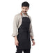 Classic Apron with Leather Strap (Black) - Free Embroidery - Uwears®