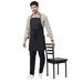 Classic Apron with Leather Strap (Black) - Free Embroidery - Uwears®