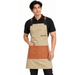 Classic CrossBack Apron with Leather Strap (Cream Beige) - Uwears®
