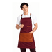 Classic CrossBack Apron with Leather Strap (Maroon) - Uwears®