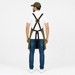 Classic CrossBack Apron with Leather Strap (Olive Green) - Uwears®