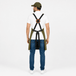 Classic CrossBack Apron with Leather Strap (Olive Green) - Uwears®