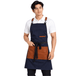 Classic CrossBack Apron with Leather Strap (Raymond Navy) - Uwears®