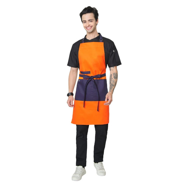 Classic Fire-Retardant Kitchen Apron (Orange) - Uwears®
