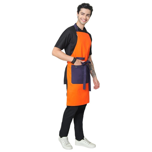 Classic Fire-Retardant Kitchen Apron (Orange) - Uwears®