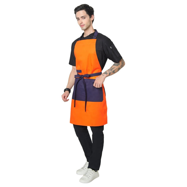 Classic Fire-Retardant Kitchen Apron (Orange) - Uwears®