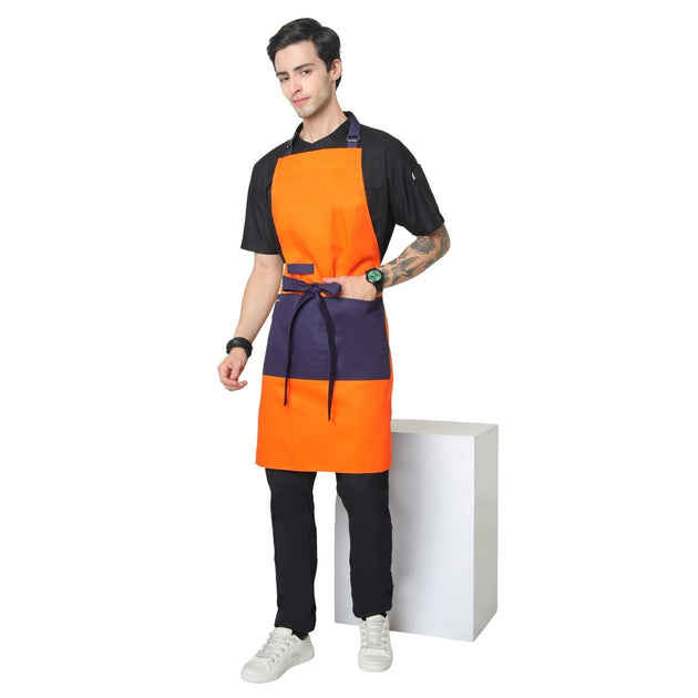 Classic Fire-Retardant Kitchen Apron (Orange) - Uwears®