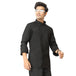 Classic Flex Zipper Chef Coat (Black) - Uwears®