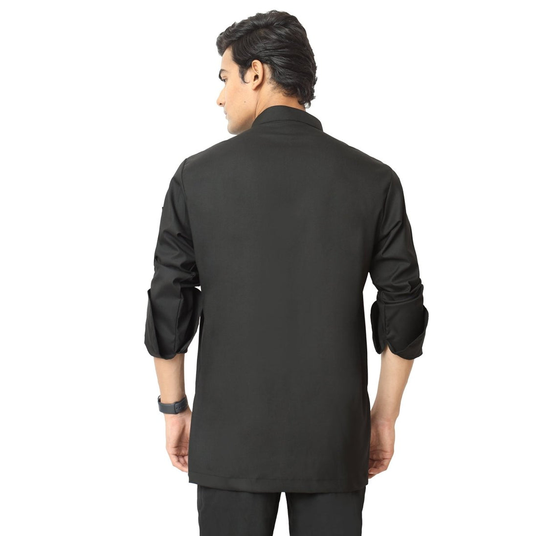 Classic Flex Zipper Chef Coat (Black) - Uwears®
