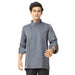 Classic Flex Zipper Chef Coat (Grey) - Free Embroidery - Uwears®