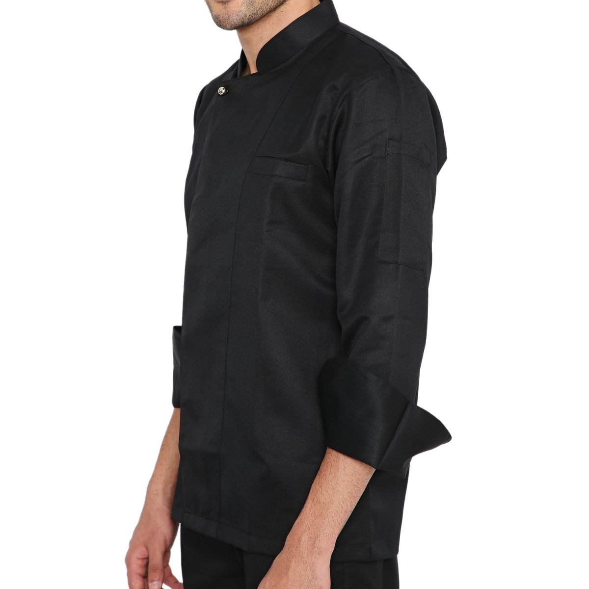 Classic Full Sleeve Chef Coat (Black) - Free Embroidery - Uwears®