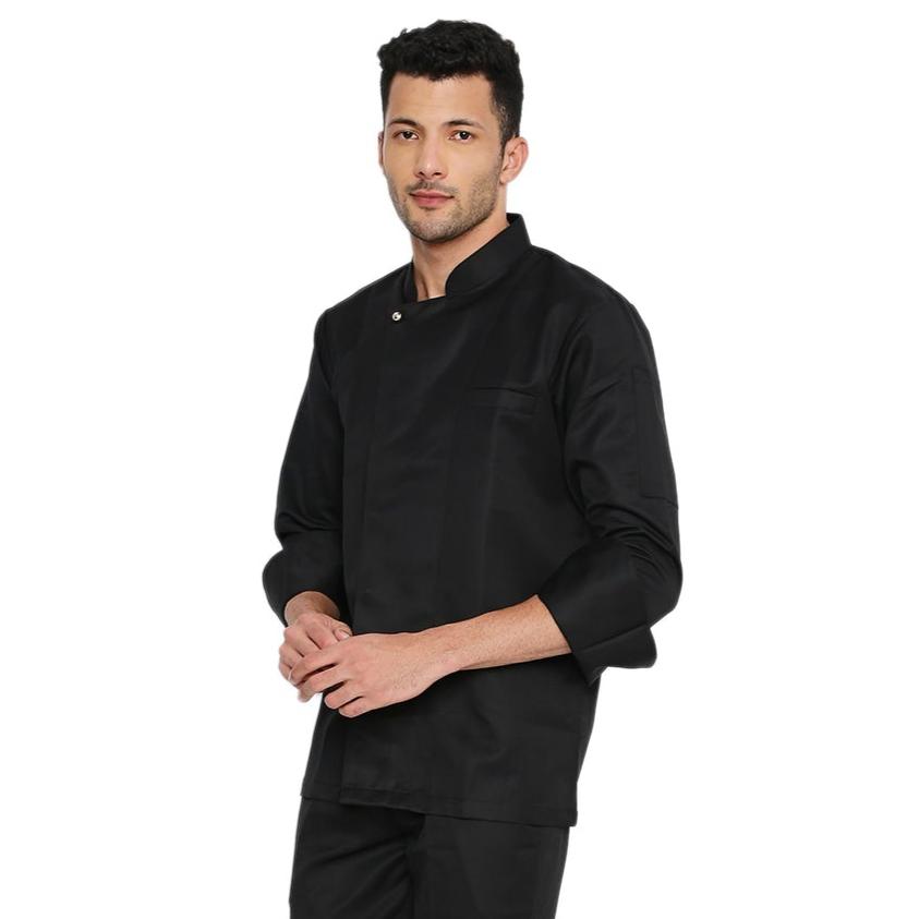 Classic Full Sleeve Chef Coat (Black) - Free Embroidery - Uwears®