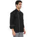 Classic Full Sleeve Chef Coat (Black/White) - Free Embroidery - Uwears®