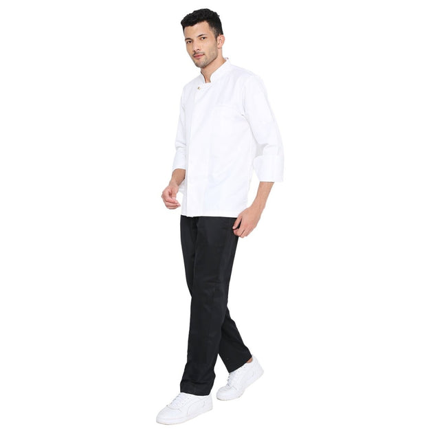 Classic Full Sleeve Chef Coat (White) - Free Embroidery - Uwears®