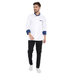 Classic Full Sleeve Chef Coat (White/Blue) - Free Embroidery - Uwears®