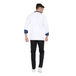 Classic Full Sleeve Chef Coat (White/Blue) - Free Embroidery - Uwears®