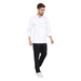 Classic Full Sleeve Chef Coat (White/Grey) - Free Embroidery - Uwears®