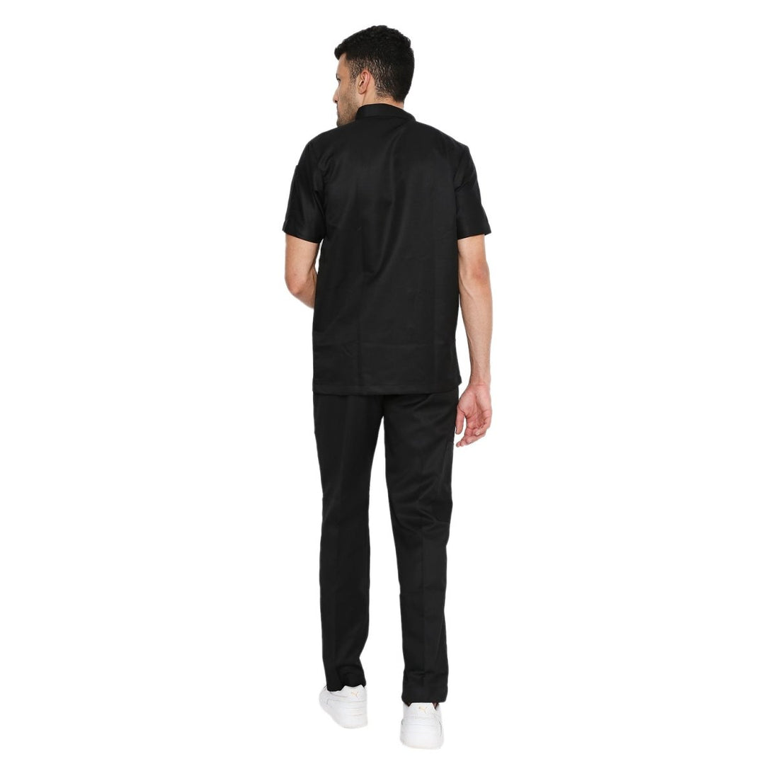 Classic Half Sleeve Chef Coat (Black) - Free Embroidery - Uwears®