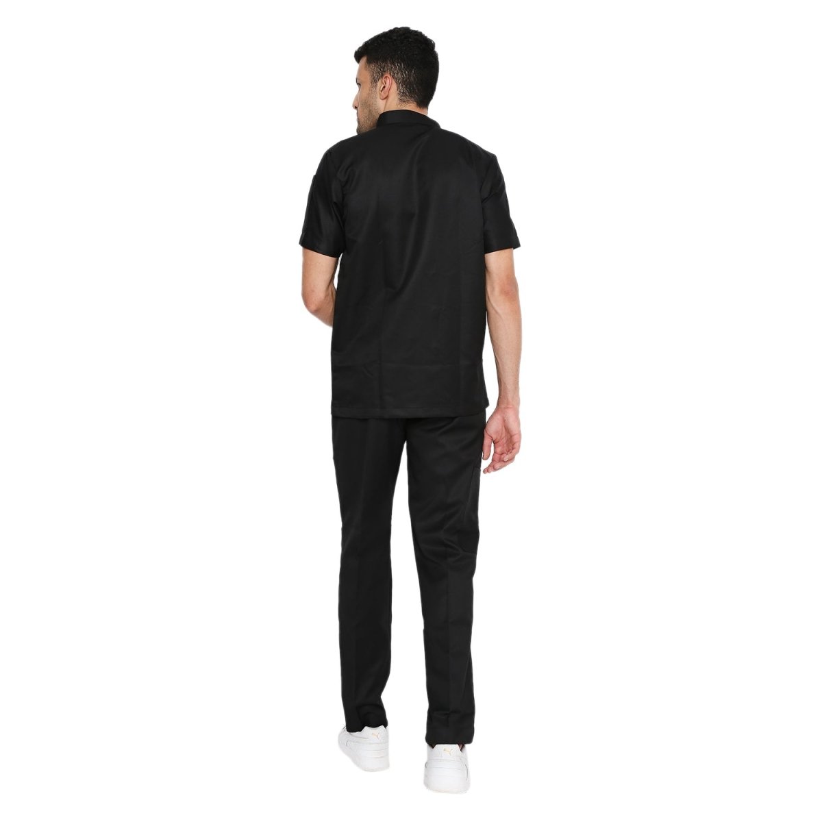 Classic Half Sleeve Chef Coat (Black) - Free Embroidery - Uwears®