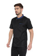 Classic Half Sleeve Chef Coat (Black/Blue) - Free Embroidery - Uwears®