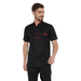 Classic Half Sleeve Chef Coat (Black/Red) - Free Embroidery - Uwears®