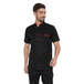Classic Half Sleeve Chef Coat (Black/Red) - Free Embroidery - Uwears®