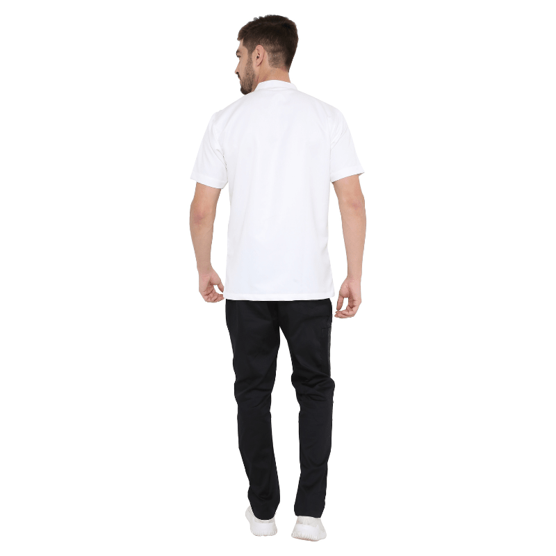 Classic Half Sleeve Chef Coat Snap Button (White) - Free Embroidery - Uwears®