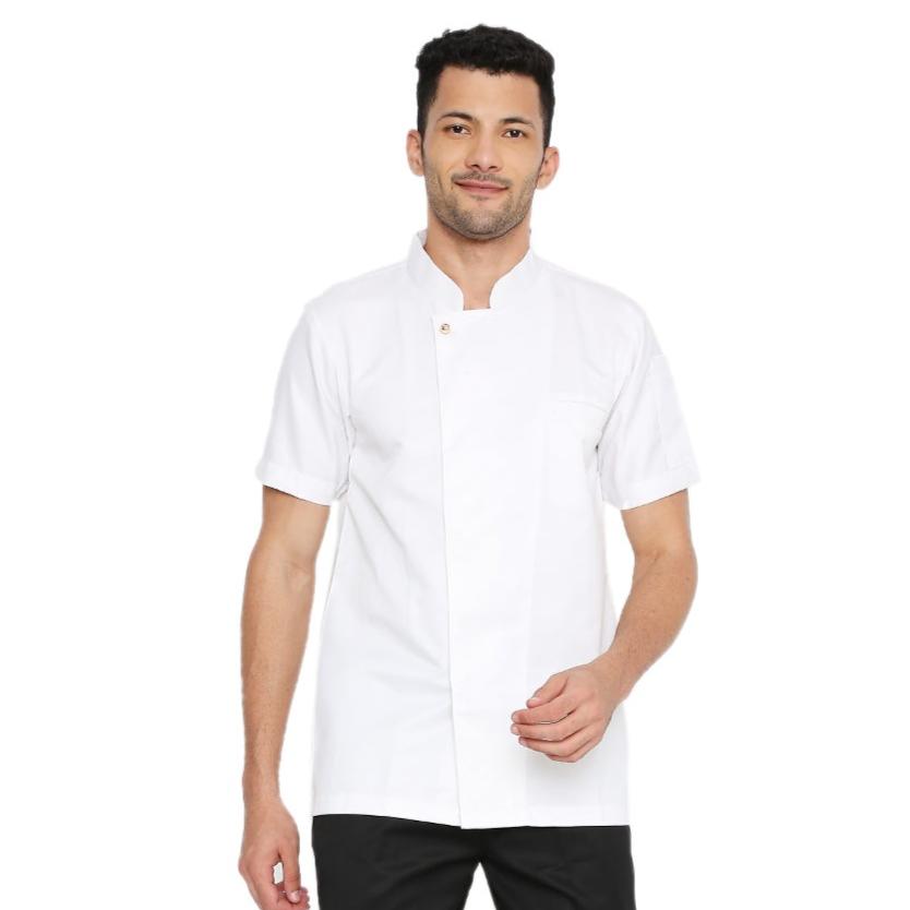 Classic Half Sleeve Chef Coat (White) - Free Embroidery - Uwears®